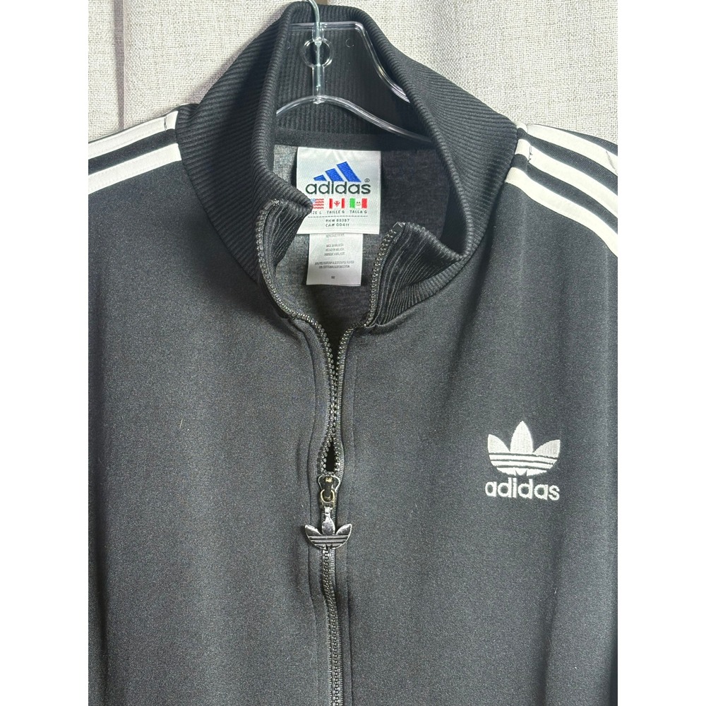 adidas Men’s Black Trefoil Track Jacket